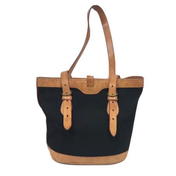 Dooney and Bourke Cabrio Small Bucket Bag Canvas Leather Black - Picture 2 of 10